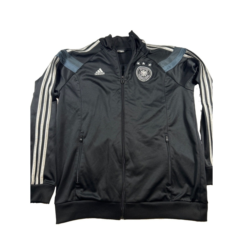 Germany Jacket Mens Large Black Soccer Adidas Climalite DFB  2013 Futbol Read